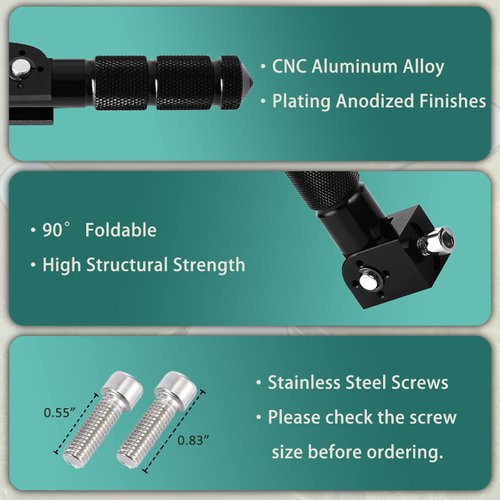 Tongze 8mm Universal Motorcycle Footpegs: Folding Passenger Foot Pegs with CNC Aluminum for Electric Motor Bicycle ATV Compatible with YAMAHA Honda Suzuki Kawasaki Ducati Aprilia