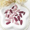 Medium Press on Nails Almond Fake Nails Burgundy Matte Full Cover Glue on Nails Golden Curve Glitter Design Acrylic Nails Press ons Glossy Artificial False Nails for Girls 24Pcs