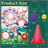 5 in 1 33Pcs Carnival Games, LED Bean Bag Game Sets Party Supplies, Ring Toss Yard Lawn Backyard Outdoor Games, Banner, LED Bean Bag, LED Cones Set, Children's Indoor Play, Kids Party Cornhole Set