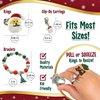 Christmas Stocking Stuffers Jewel Rings for Kids, Holiday Dress-Up Jewelry Set - Rings, Bracelets, Clip-On Earrings for Girls - Christmas Tree Gift Box, Christmas Gift for Girls Age 3 4 5 6 7 8 and Up