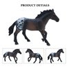 MODEBESO® Realistic Animal Figures Playset,4 PCS Horse Figurines Set,Hand Painting Horse Figures Set,Educational Toy,Cake Toppers Christmas Birthday Gift for Kids Todllers (4 PCS Horse Set 1)