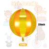 9 Pack Circus Balloons - LIYDE Carnival Decorations Circus Theme Party Decorations Circus Decorations 22 Inch 360 Degree 4D Carnival Balloons (Yellow and Orange)