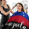Venezuela Vintage Flag Venezuelan Professional Barber Cape,Polyester Hair Cutting Salon Cape,Water And Stain Resistant Apron,Cutting Hair Beard Hairdressing Cape Anti-Static Haircut,56.7×66.9 Inch (1