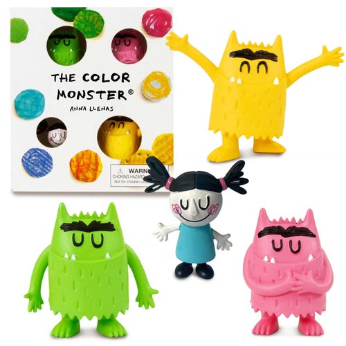 Color Monster & Nuna 4 Piece Figurine Set - Emotional Learning Toys for Boys, Girls, and Kids Ages 3+