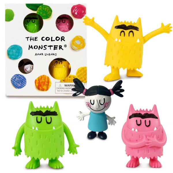 Color Monster & Nuna 4 Piece Figurine Set - Emotional Learning Toys for Boys, Girls, and Kids Ages 3+