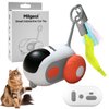 Milgeol Turbo Tail 3.0, Teazys Cat Toy Turbo Tail, Smart Remote Control Electric Interactive Cats Toy, Type-C Rechargeable Turbo Tail Mouse Cat Toy with Feathers (1pc Orange)