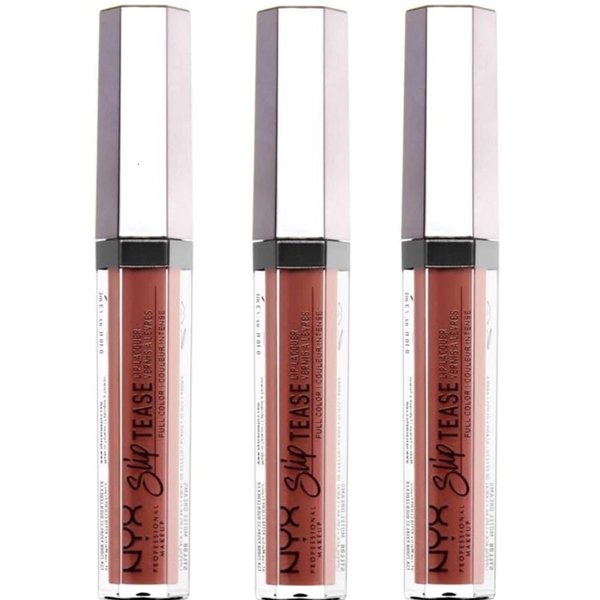 Pack of 3 NYX Slip Tease Full Color Lip Lacquer, Urban Oasis STLL22