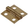 Hardware Essentials 851730 Light Narrow Door Hinges and Fixed Pin Brass 1" -2 pack