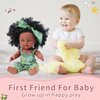 TUSALMO 10 INCH Black Baby Doll Toy with Accessories - African American Baby Dolls in Gift Box - Ideal Holiday, Christmas, Birthday Gift for 3 Year Old Girls - Soft Body Black Dolls for Toddlers