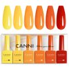 CANNI 6Pcs 9ml Yellow Gel Nail Polish Set- Orangr Red Yellow Gel Polish Kit DIY at Home Salon Christmas New Year's Gifts for Girls
