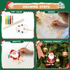 OCHIDO 36 Pcs Wooden Christmas Ornaments for Hanging Decorations,12 Styles Unfinished Wooden Slices with Holes for Paintable Crafts,Kid DIY Craft Gift Toys with Paint Set for Girls and Boys Ages 5-12