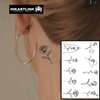 INKARTLINK Semi Permanent Tattoos, Tattoos for Women, Holiday Tattoos, Party Favors, Lasts 7-15 Days, Waterproof and Non-reflective, Unique Design (Simple Line Flower)