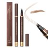 Espoce Eyebrow Pencil, 2Pcs Waterproof Microblading Eyebrow Pens, 4 Tip Precise Eye Brow Makeup Pen for Women to Effortlessly Create Hair Like Natural Brows, Non Dry Out and Last All Day (Brown)