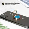 [2 Pack] Round Mirror Design Cell Phone Ring Holder Stand, 360 Degree Rotation and 180 DegreeAdjustable Finger Ring Kickstand with Polished Metal Phone Grip (Gold)