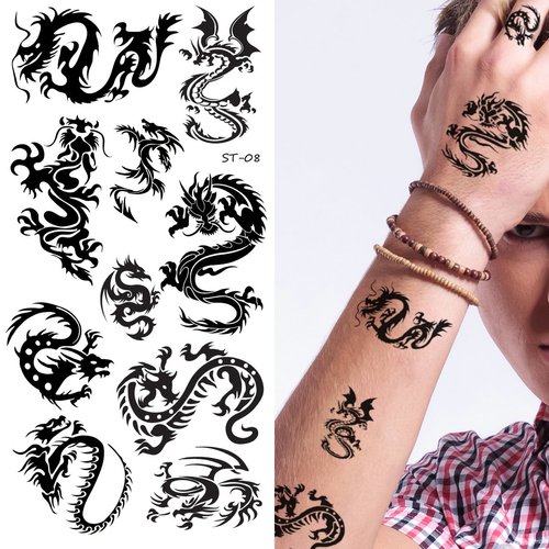 Supperb® Temporary Tattoos - Small Dragons (Small Dragons)