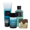 Bath & Body Works Men's Collection Freshwater 3 Piece Bundle - Body Cream - 3-in-1 Hair, Face & Body Wash - Deodorant - with a Cabin Spice Bar Soap - Full Size