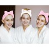 BAHABY Bachelorette Party Favors 8 Pcs Spa Headband for Washing Face Bridesmaid Bride Headband Bridal Shower Bachelorette Party Accessories (1PCS White & 7PCS Pink)
