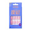 KISS Gel Fantasy Dreamdust, Press-On Nails, Nail glue included, Diamonds 4 Me', Light Pink, Medium Size, Oval Shape, Includes 28 Nails, 2G Glue, 1 Manicure Stick, 1 Mini File