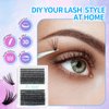 LinShow 280pcs Cluster Lashes False Eyelashes Extension 30D/40D/50D Mix 9-16mm 0.07mm C/D Curl DIY Individual Lashes Russia Volume Soft Natural Lashes Self Application (50D D Curl, 15mm)
