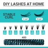 Lash Clusters DIY EyeLash Extension Kit 320PCS Individual, 0.07C/D Curl 9-16MIX 40D Cluster Lashes Extension Kit with Applicator Lash Bond&Seal Glue Remover for Eyelash Extensions Beginners