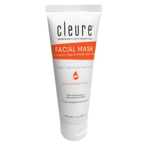Cleure Pore Minimizing Face Mask - Unclogs Pores, Provides Oil Control & Soothes - Kaolin Clay, Shea Butter & Dead Sea Mud Mask for all Skin Types including Sensitive, Acne Prone, & Dry Skin (4 oz)
