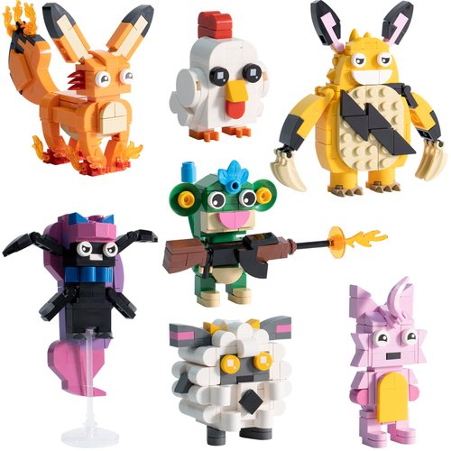 GONIEER Pals Building Blocks for Kids Ages 6-8, 7 in 1 Building Set Lamball, Grizzbolt, Foxparksl, Chikipil, Cattival, Tanzeel, Daedream Building Toys for Boys, Girls, Birthday Gifts (576 Pcs)