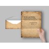 Better Office Products Aged Paper Stationery, 100 Piece Set (50 Sheets + 50 Matching Envelopes), Vintage Antique Old Fashion Parchment Paper, Letter Size 8.5 x 11", 6 Designs, Double Sided Paper,