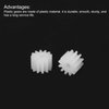 MECCANIXITY 20Pcs Plastic Gears 12 Teeth Plastic Shaft Gears Model 122AA Reduction Gear for RC Car Model DIY Robot,White Module 0.5