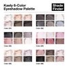 Kaely 6 Color Eyeshadow Makeup Palette for Women Natural Matte Blushed Nudes, White Nude Pink Taupe Dark Brown Black Eyeshadows Palette, Everyday Long Lasting Pigmented Eys Makeup, Travel Size 01#