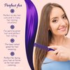 Allegro Combs 61 XL Rat Tail Combs Wide Tooth Comb Detangling Hair Styling Coarse Hair Foiling Thick Back Parting Combs Hairstylist Combs For Women Made In USA 3 Pc. (Dark Purple)