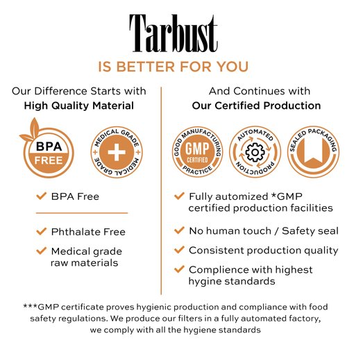 Tarbust 300 Cigarette Filters, Cigarette Filters That Remove Tar and Chemical, Cigarette Filter Tips for Regular and King Size Cigarettes, 300 Cigarette Filters, Tar Bars for Cigarettes