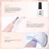 Born Pretty Jelly Gel Nail Polish Jelly Glitter Nude Pink Gel Polish Holographic Shimmer Nude Pink Natural Translucent Soak Off Hema-Free Gel Polish Nail Art DIY 15ML