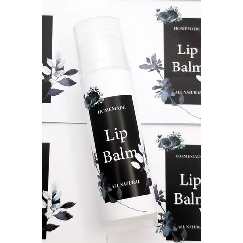 ZZYBIA Homemade Skincare Products Adhesive Labels Stickers for Lip Balm Container Tubes 20pcs (Simple Elegance)