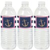 Big Dot of Happiness Last Sail Before the Veil - Nautical Bachelorette and Bridal Shower Water Bottle Sticker Labels - Set of 20