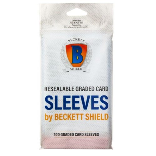Beckett Shield Standard Size Card Sleeves – Resealable Graded Card Sleeves 100CT – MTG Card Sleeves are Smooth & Tough – Compatible with Pokemon, Yugioh, & Magic The Gathering Card Sleeves