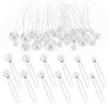 Teaaha Silver Pearl Hair Pins, 36pcs French Style Hair Clips for Women, Hair Securing & Hairdressing, Wedding Guests, Prom Attendees, Elegant Women (0.31in-0.78in)