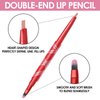 FOCALLURE NOT YOUR Sweetheart Lip Liner, Duo-head Lip Liner Pencil with Brush, Ultra Fine Lip Pencil, Smooth, Define, Shape & Fill Lips, #01 TASTE ME