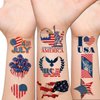 Hohamn 4th of July Patriotic Temporary Tattoos - 20 Sheets American Flag Independence Day Tattoos for USA Theme Party Supplies Favors