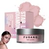 Fusang Pink Setting Powder,Oil Control Makeup Powder Shimmer Loose Powder, Long-lasting Makeup Setting Powder