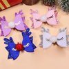 4 Pcs Christmas Bows hair, Glitter Headwear Hairpin for Girls Christmas Accessories Colorful Christmas Antler Hair Pins
