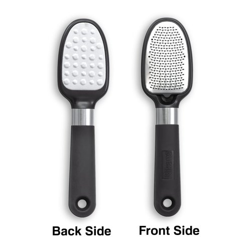 Rikans Foot File Foot Rasp Callus Remover Dead Skin Remover Double Sided Foot Scrubber Foot Care Pedicure Tool to Remove Hard Skin Can Be Used Wet or Dry Skin High Grade Stainless Steel File