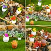 25 Pieces Dollhouse Potted Plants Miniature Artificial Plant Tiny Bonsai Model Mini Flowerpot Fake Succulent Doll House Mini Plant Model Figure for 1:12 Dollhouse Decor Mini Garden (Cute Style)