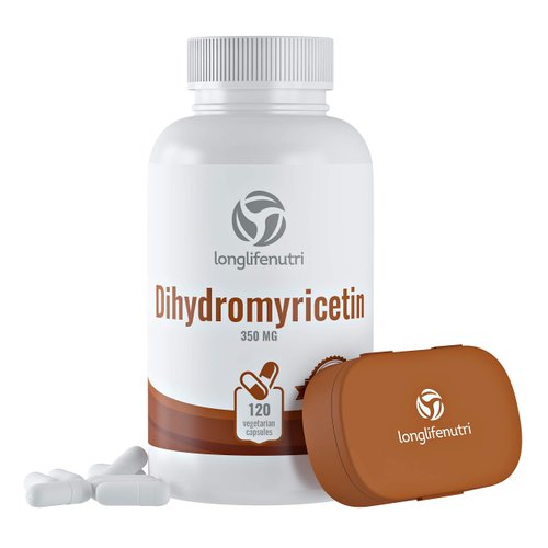 LongLifeNutri Dihydromyricetin DHM 350mg - 120 Vegetarian Capsules - Herbal Supplement with Hovenia Dulcis Extract - Made in USA