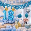 40 Inch Light Blue Number 1 and Mini Crown Balloon for 1st Birthday Party Decorations, Light Blue Birthday Party Balloons Decorations Supplies