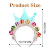 JEWEKY Light Up Happy Birthday Headband Led Birthday Crown Hair Band Rave Ball Party Birthday Hair Accessories for Women