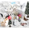 QuarenDen Arctic Animals Toys, Polar Animals Toy, 21PCS, Model Scenery Kit, Antarctic Animals Figurines for Kids Cake Toppers Christmas Birthday Toy Gift