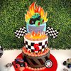 Truck Cake Toppers Truck Cake Decorations Flame Blaze Wheel Race Car Cake Toppers For Kid Boy Truck Themed Racing Car Party Decorations Supplies (Truck)