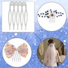 Honbay 50PCS 5 Teeth Metal Hair Combs Hair Side Combs Hair Clip Combs Twist Combs Wedding Bridal Veil Combs Wig Combs Headpieces Accessories Combs Updo Bun Chignon Hair Styling Accessories
