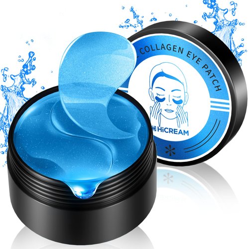 Hicream Under Eye Patches for Puffy Eyes: 30 Pairs Retinol Collagen Eye Gels Pads - Reduce Wrinkles, Puffy Eyes, Eye Bags - Skin Treatment Mask with Retinol Collagen - Anti Aging & Face Moisturizer