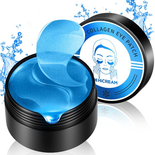 Hicream Under Eye Patches for Puffy Eyes: 30 Pairs Retinol Collagen Eye Gels Pads - Reduce Wrinkles, Puffy Eyes, Eye Bags - Skin Treatment Mask with Retinol Collagen - Anti Aging & Face Moisturizer